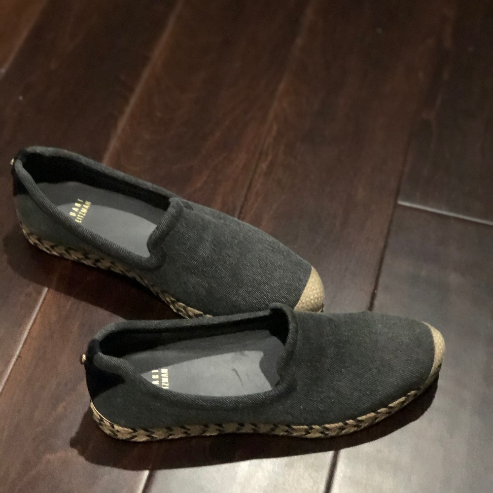 Stuart Weitzman Espadrille in blue/grey denim s